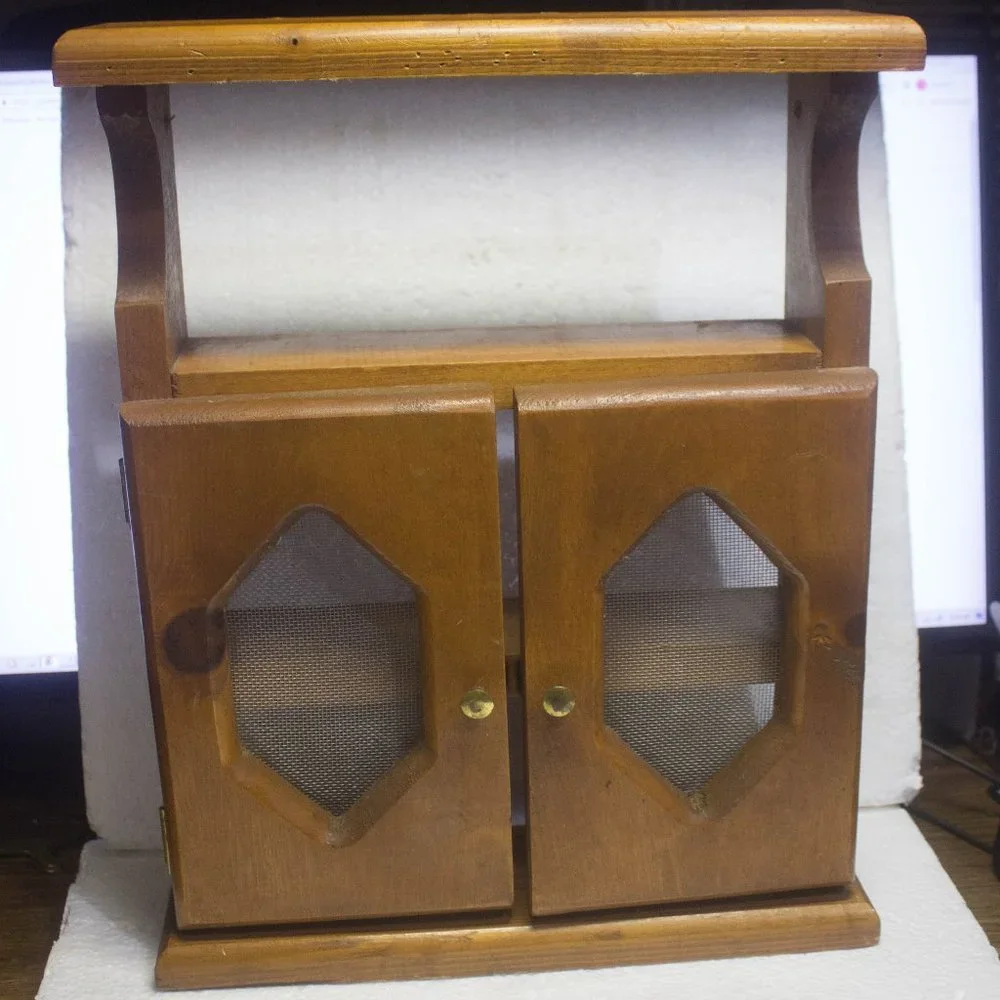 Handmade Wood Cabinet with Doors